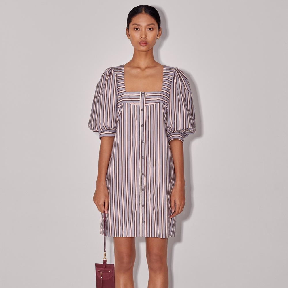 Magali Pascal Striped Puff Sleeve Dress Dixie Dress